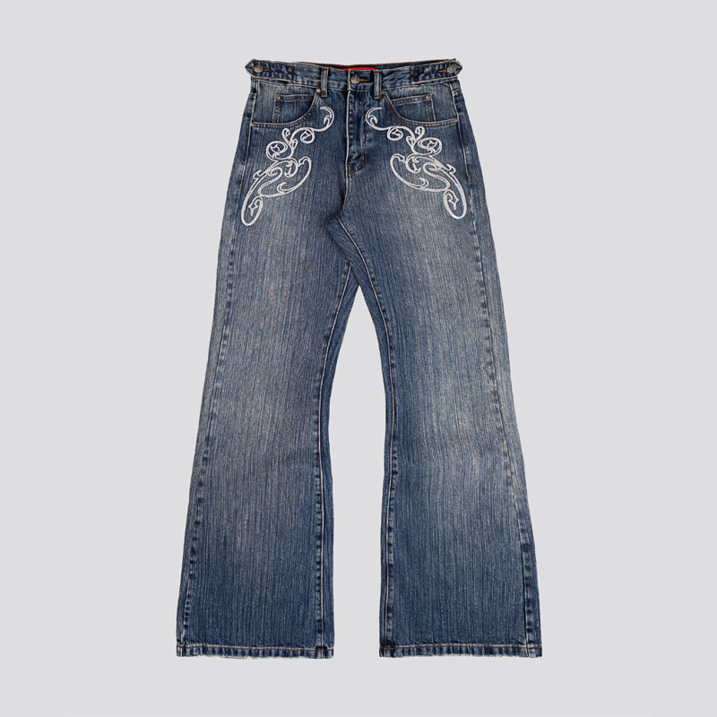 Women Shoes Jeans - Y2k blauwe opening bootcut jeans vintage