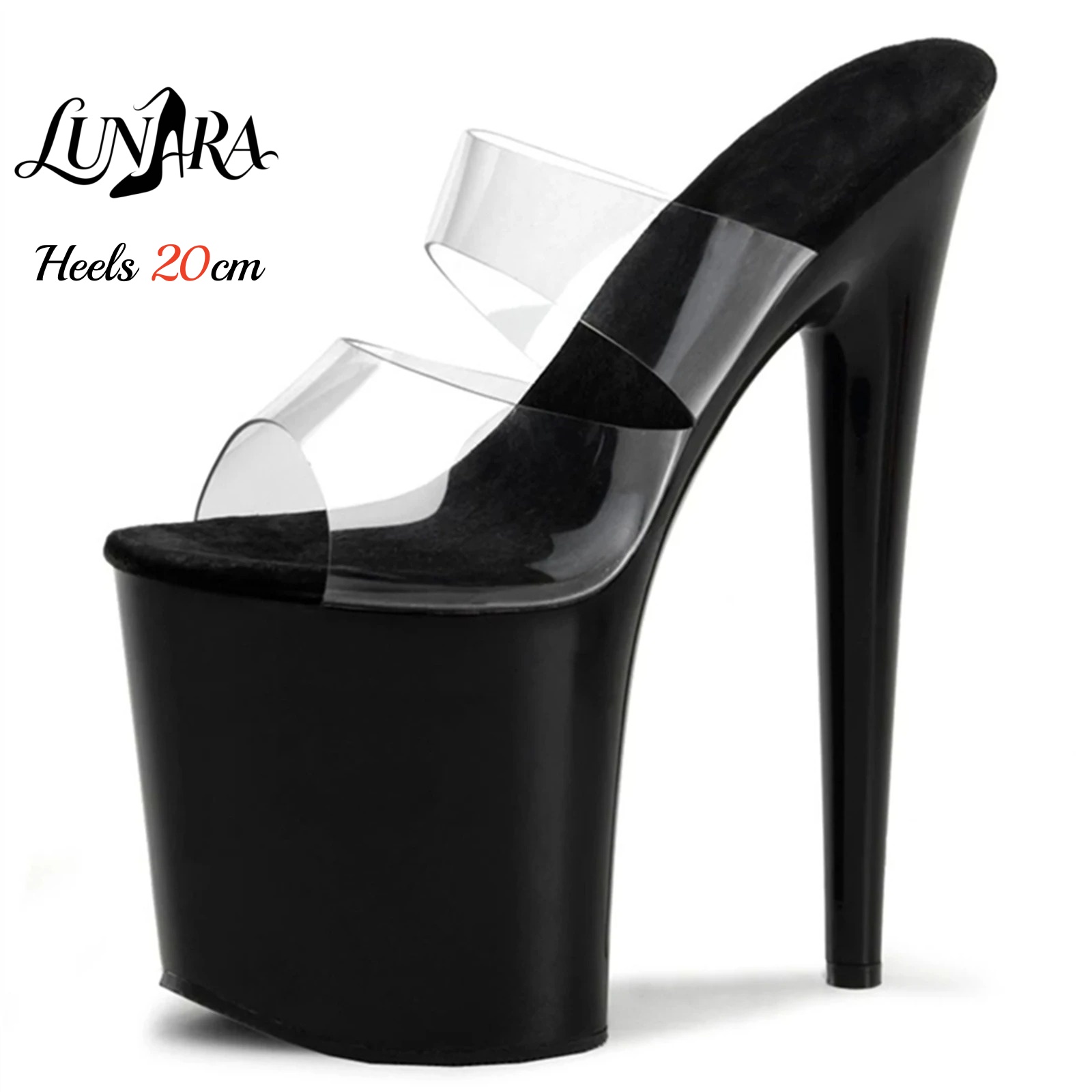 Strappy Heeled Sandals - 20 cm doorzichtige PVC sandalen met