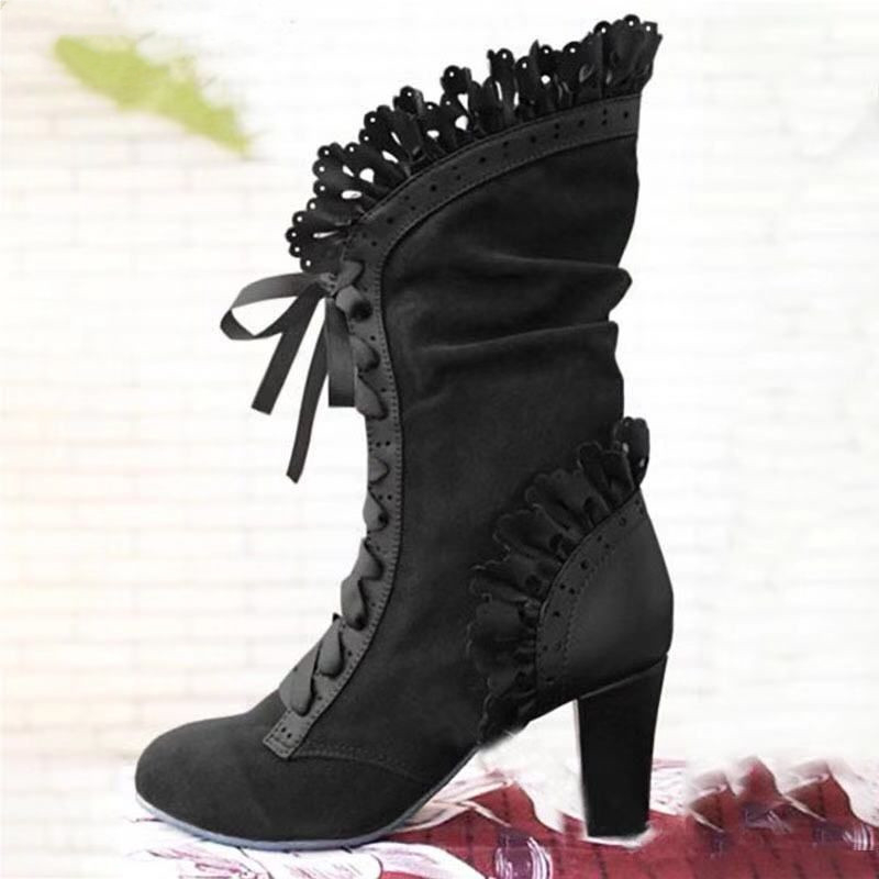 Women Shoes Jeans - Vrouwen Kant Vrouwen Hoge Hak Midden