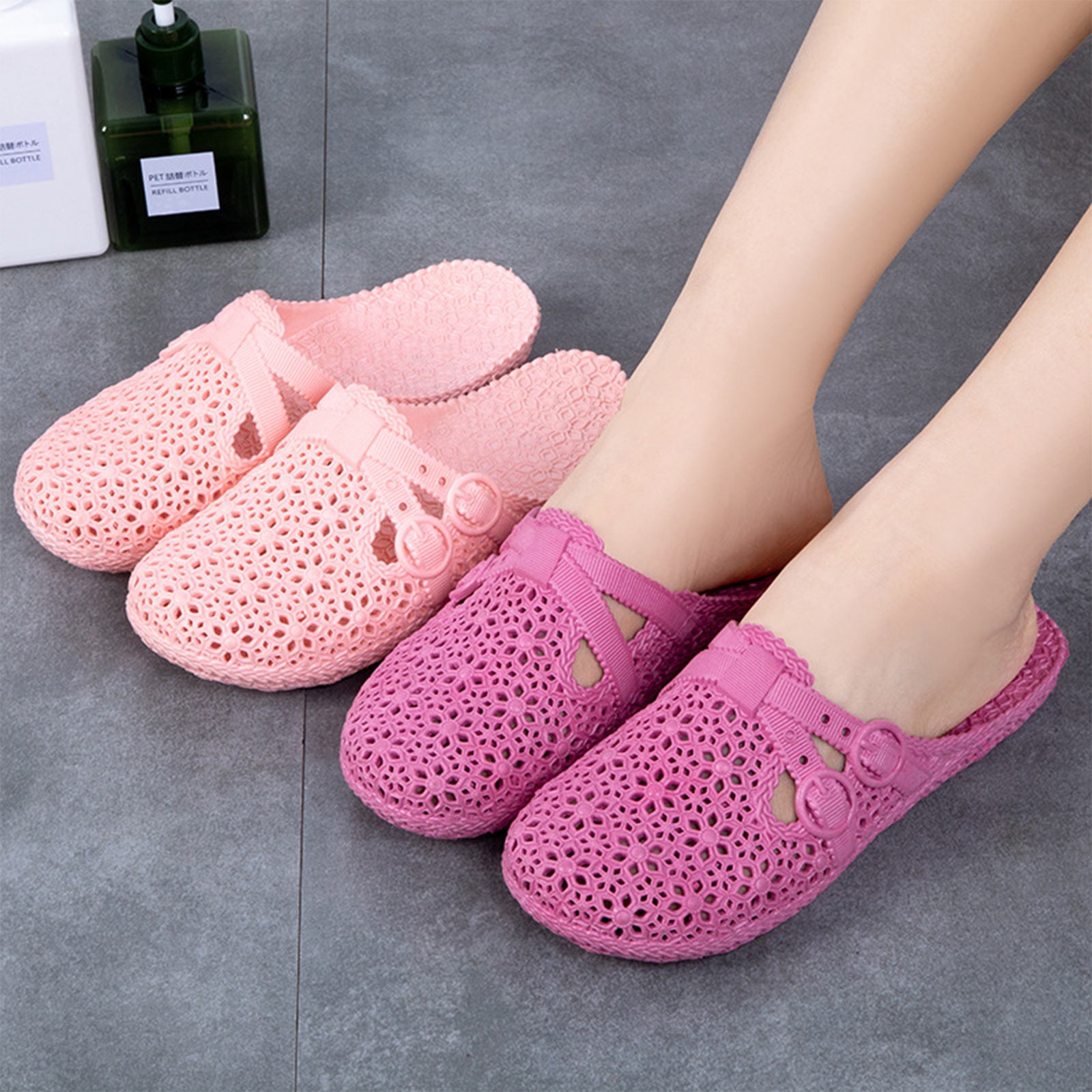 Women'S Shoes Large - Ademende pantoffels met wikkelteen Zomer buiten