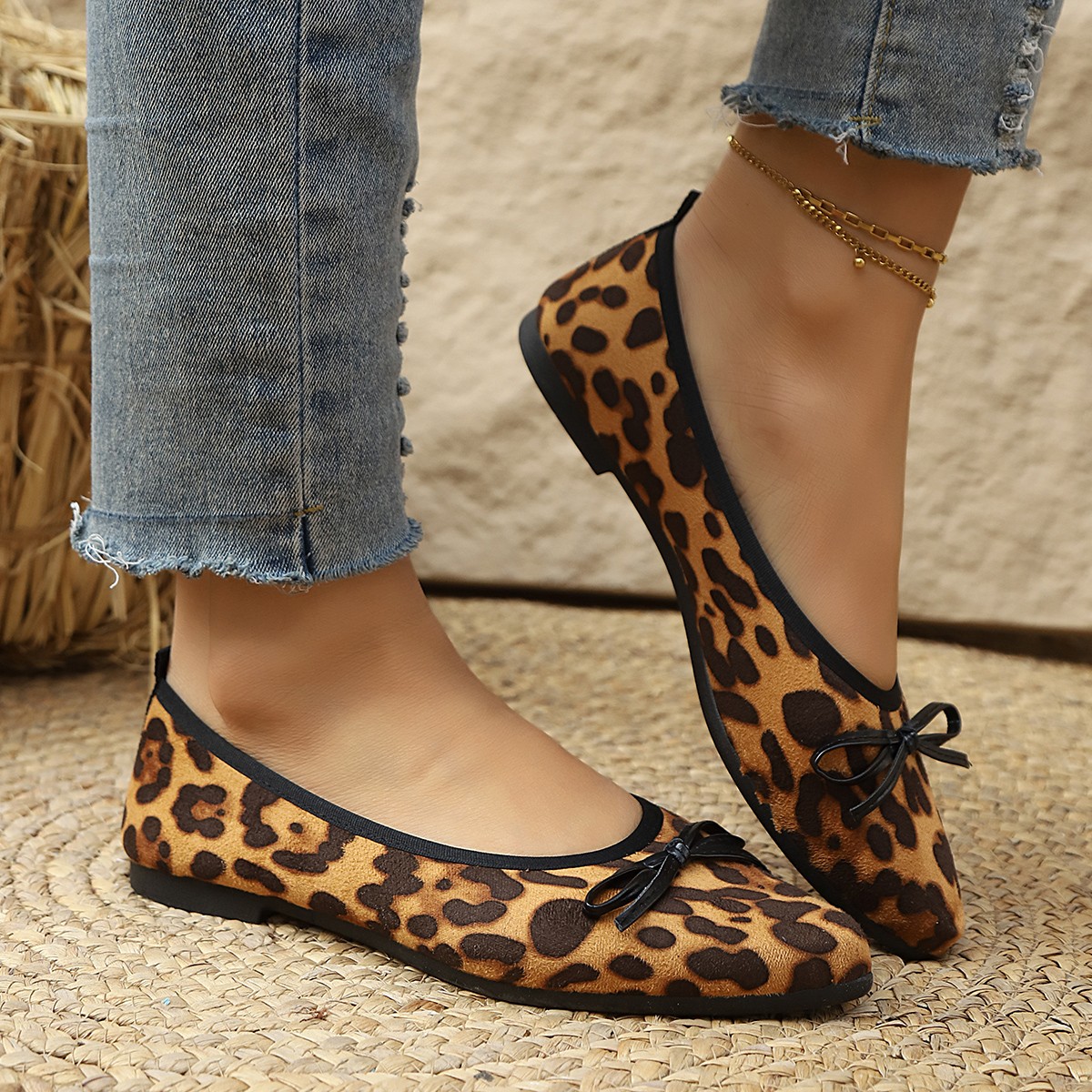 Shoes For Women Flats - 2026 Leopard Flats Dames Ronde Teen