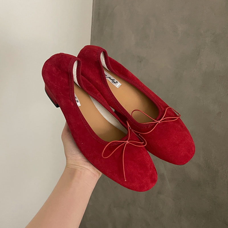 Shoes For Women Flats - Mode Vlinder-Knoop Dames Slip Op Hakken