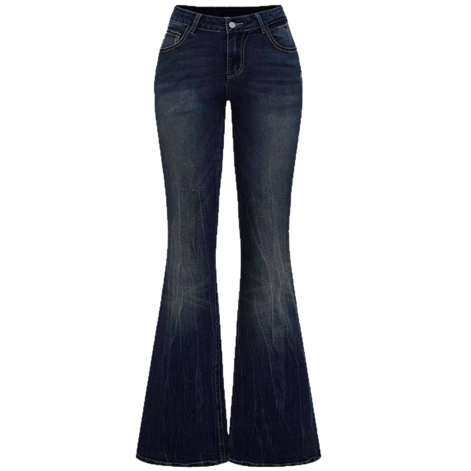 Women Shoes Jeans - Jeans Flare Broeken Dames Vintage Boot