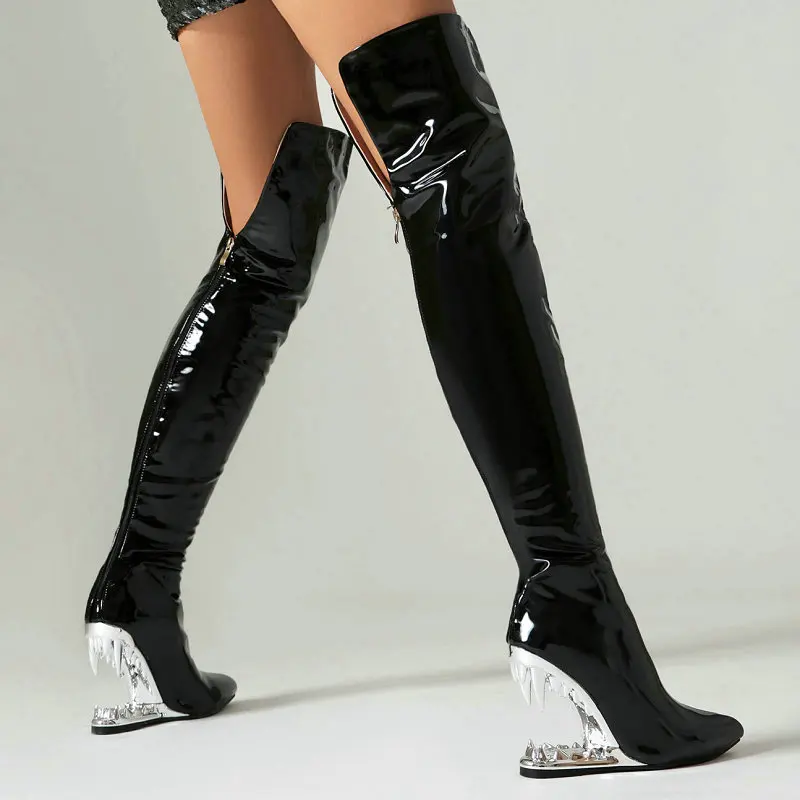 Women'S Shoes Extra Wide - Tijgertanden Haai Mond Tand Heilige Hakken
