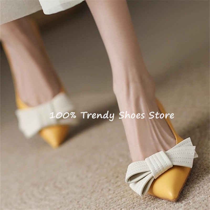Women Shoes Sandals - Vlinder Knoop Decor Vrouwen Slip-On Pompen
