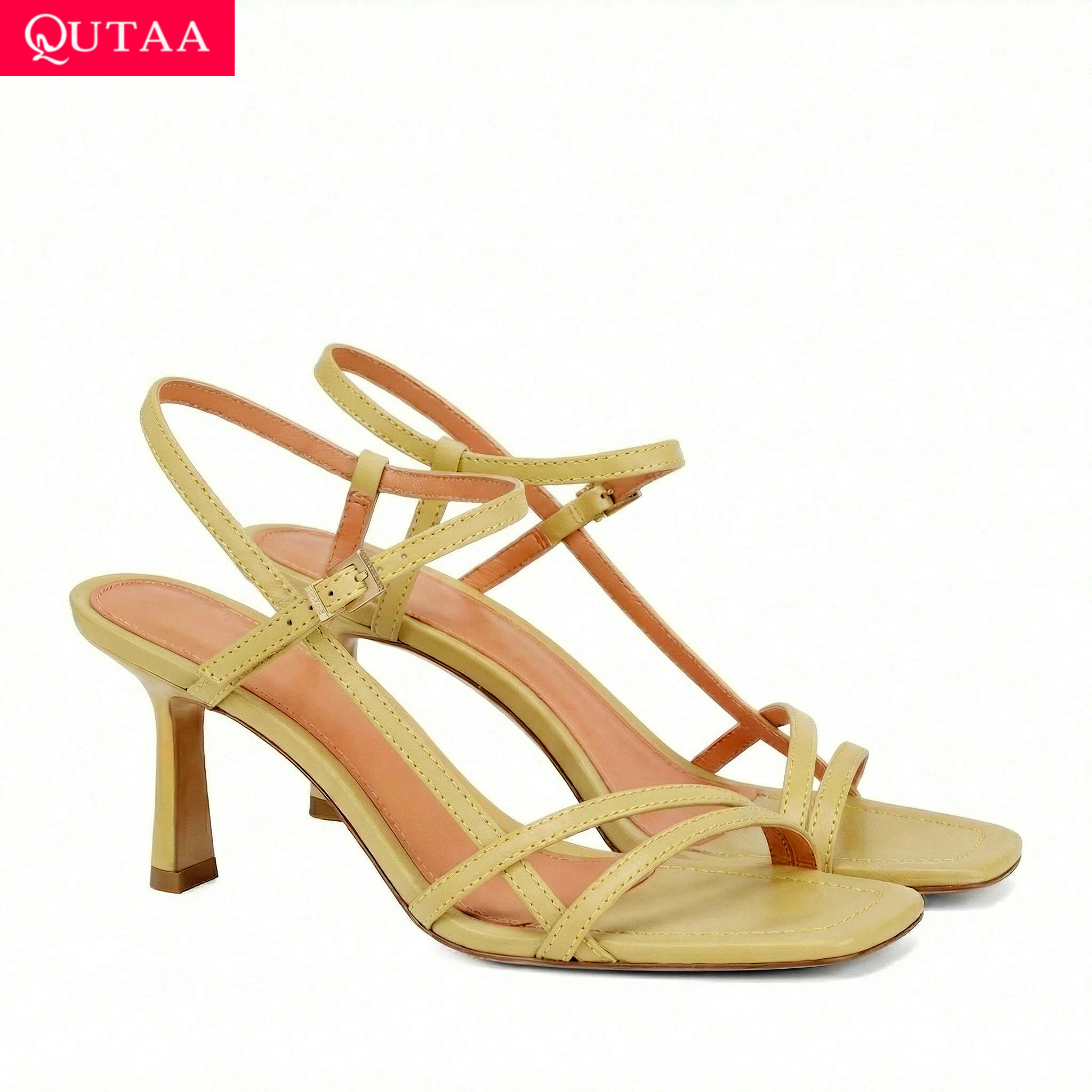 Women'S Shoes Kitten Heels - QUTAA Mode Hoge Hakken Vrouwen Zomer