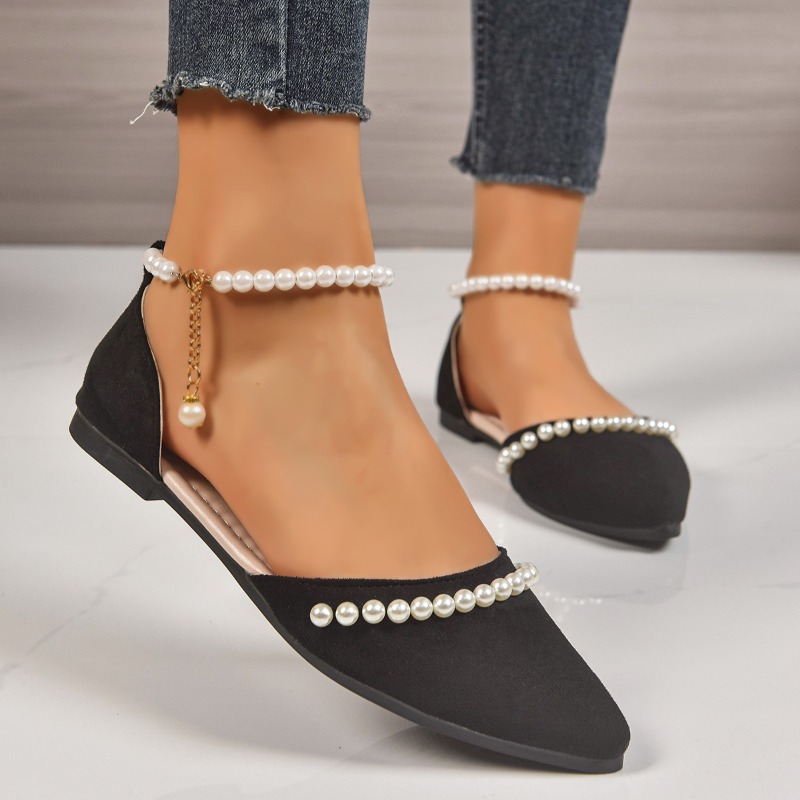 Shoes For Women Flats - Pareldecoratie Platte schoenen met puntige neus