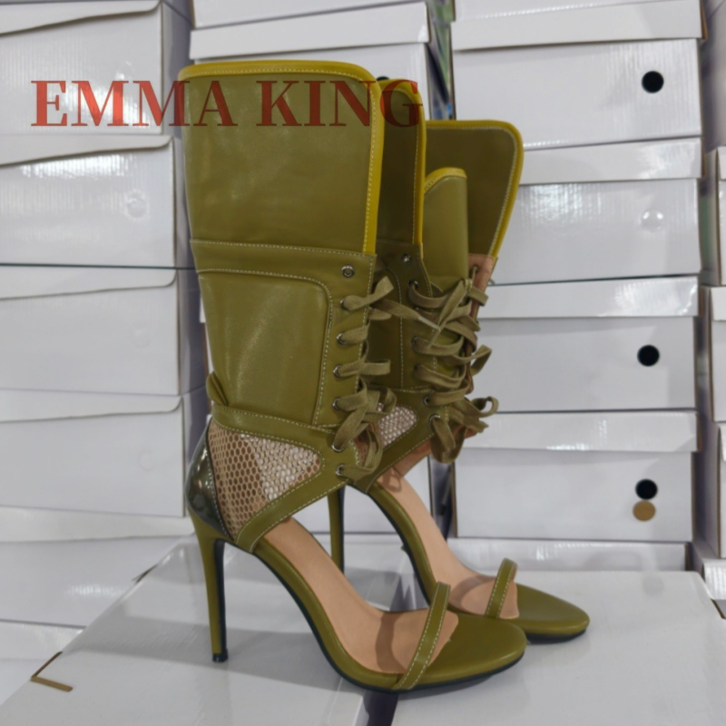 Groene opvouwbare enkelhoge sa - Women Shoes Boots recensie en prijs