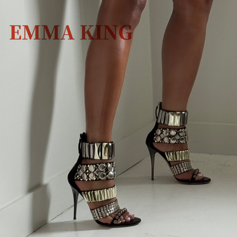 Zwart verfraaid enkelbandje sa - Rhinestone Sandal Women recensie en prijs