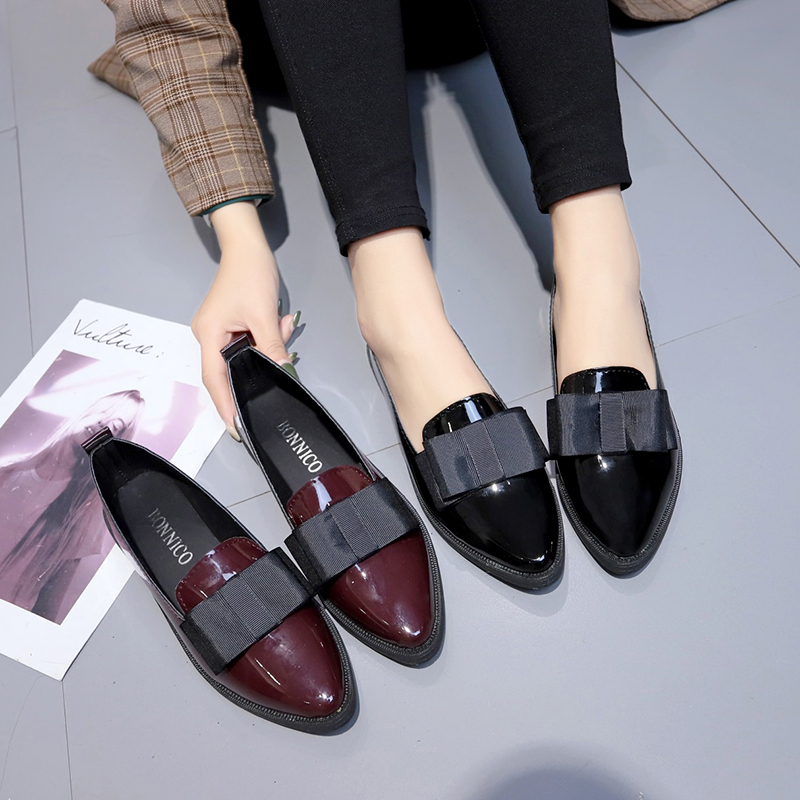 Zwart/wijnrood lakleer instapp - Shoes For Women Flats recensie en prijs