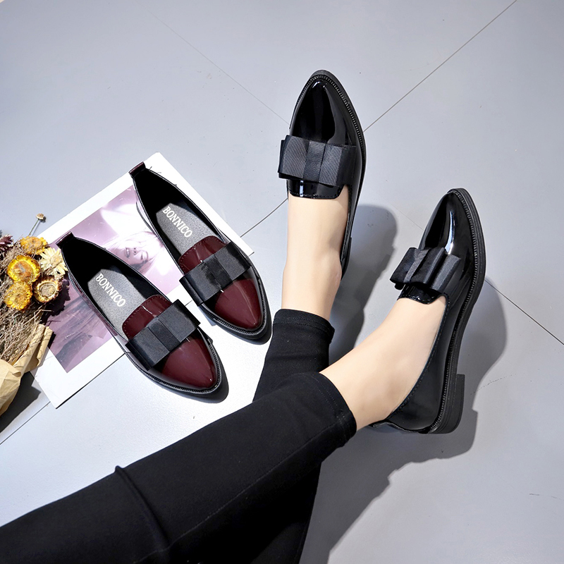 Zwart/wijnrood lakleer instapp - Shoes For Women Flats recensie en prijs