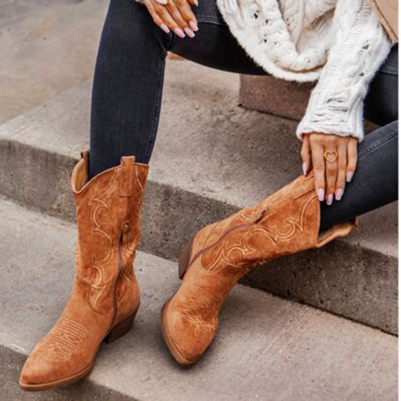 Platte Platform Cowboylaarzen  - Women Shoes Jeans recensie en prijs