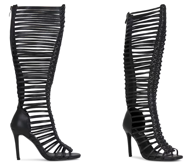 Vrouwen Zwart Gekooide Strappy - Strappy Heeled Sandals recensie en prijs