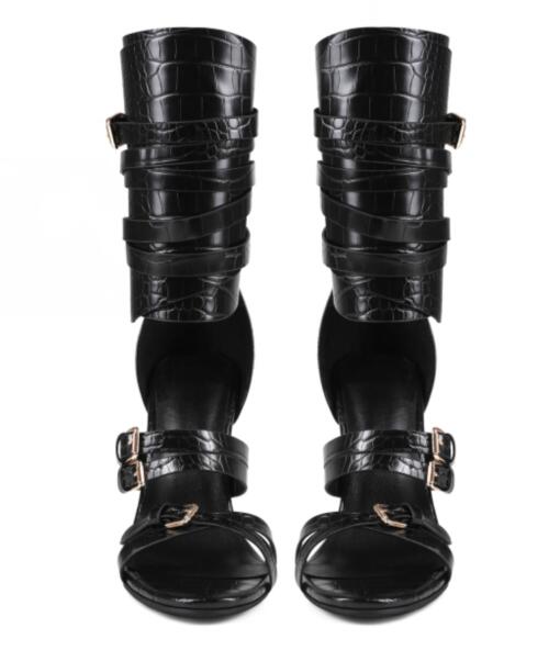 Sexy zwart lederen open teen s - Strappy Heeled Sandals recensie en prijs