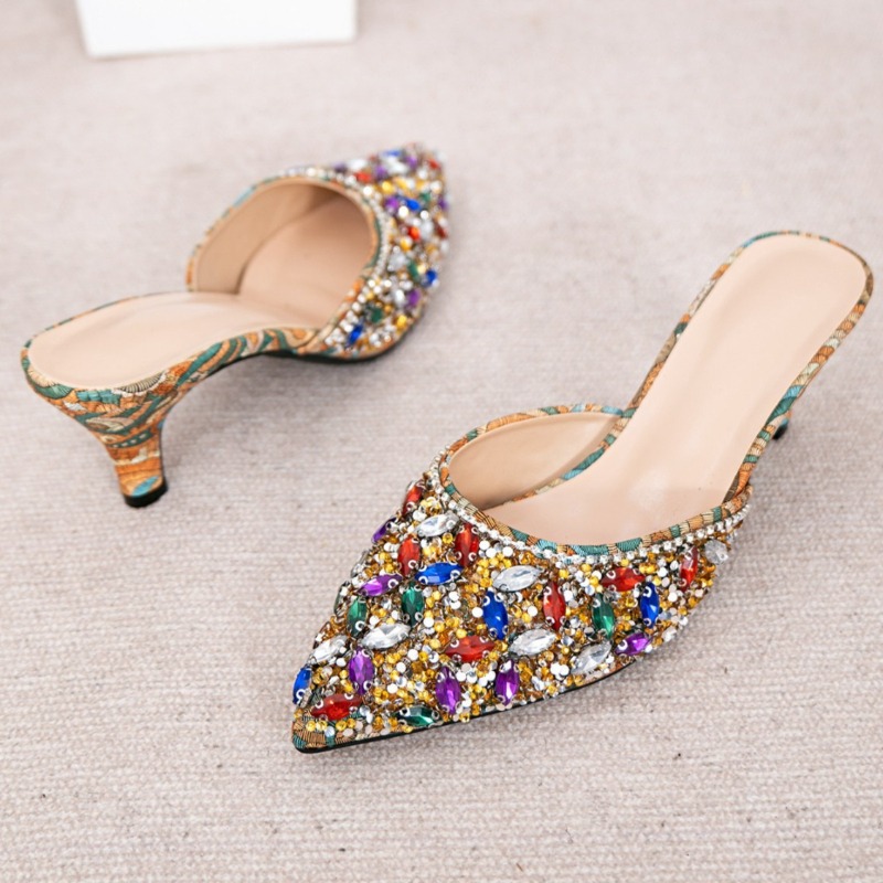 Luxe Strass Kitten Hak Slipper - Women'S Shoes Kitten Heels recensie en prijs