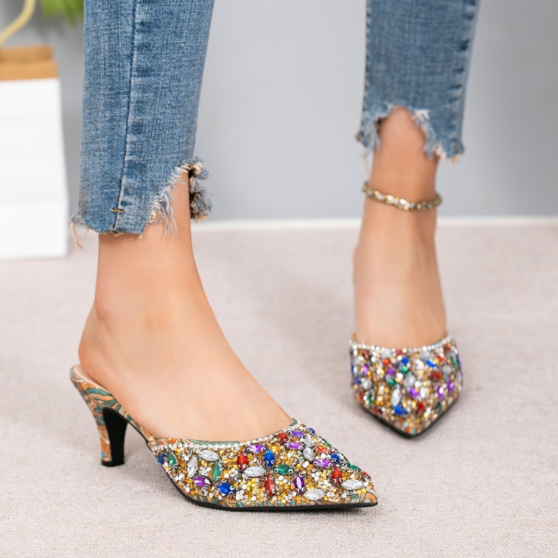 Luxe Strass Kitten Hak Slipper - Women'S Shoes Kitten Heels recensie en prijs