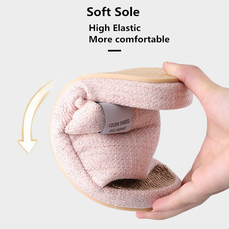 Ademende linnen pantoffels voo - Women Shoes Sandals recensie en prijs