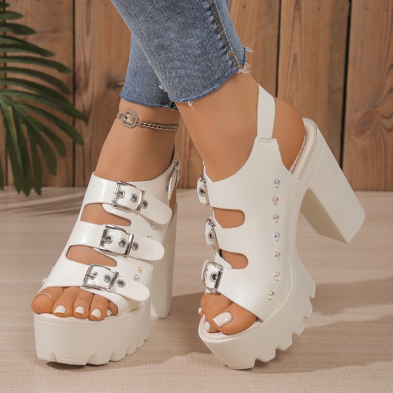 Super hoge hak sandalen zomer  - Metallic Heel Sandal recensie en prijs