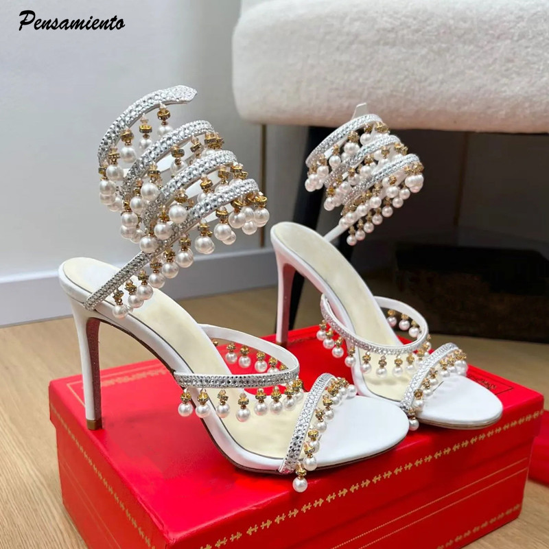 Luxe strass steentjes parels k - Rhinestone Sandal Women recensie en prijs