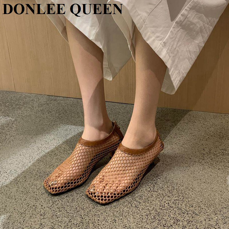Vintage mesh muiltjes met vier - Women'S Shoes Kitten Heels recensie en prijs