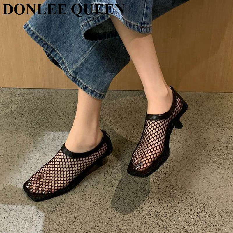 Vintage mesh muiltjes met vier - Women'S Shoes Kitten Heels recensie en prijs
