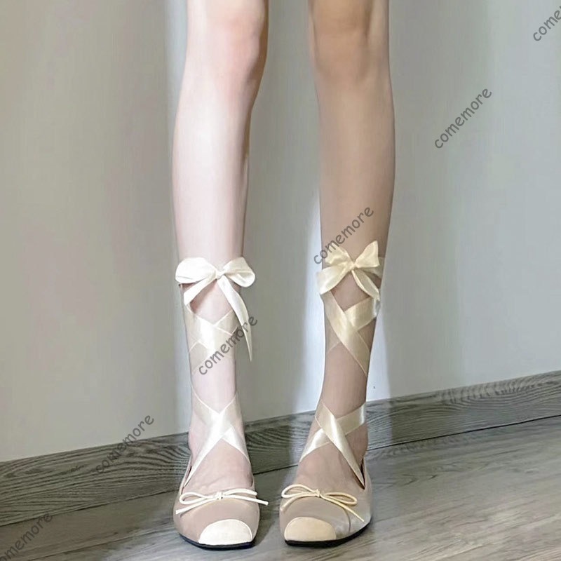 Dames Satijnen Lint Stropdas B - Shoes For Women Flats recensie en prijs