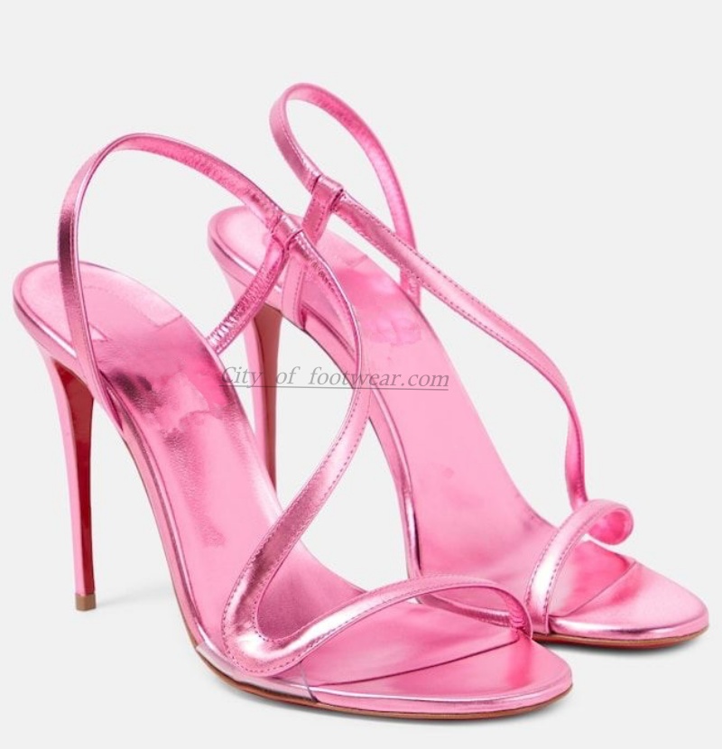 Metallic lederen gouden sexy s - Metallic Heel Sandal recensie en prijs