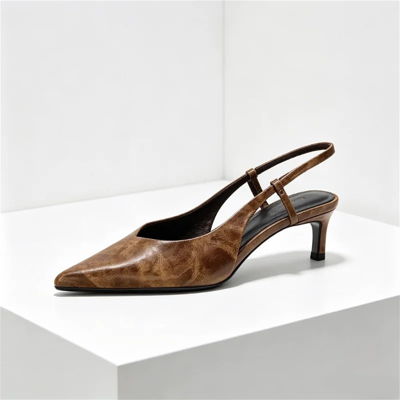 Retro Bruin Kitten Hak Designe - Women Shoes Brown Colour recensie en prijs